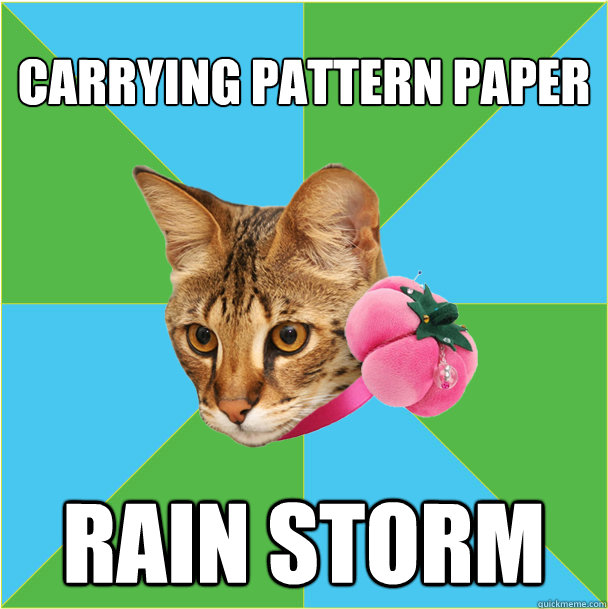 carrying pattern paper rain storm - Fashion major cat