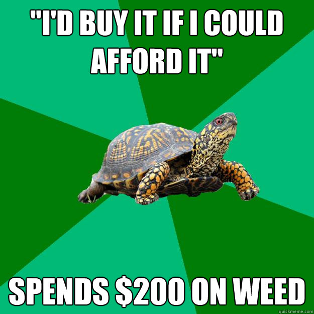id buy it if i could afford it spends 200 on weed - Torrenting Turtle
