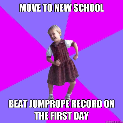 move to new school beat jumprope record on the first day - Socially awesome kindergartener