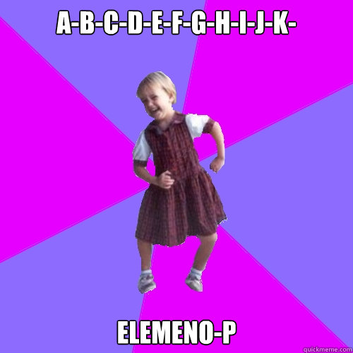 abcdefghijk elemenop - Socially awesome kindergartener