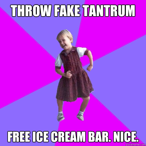 throw fake tantrum free ice cream bar nice - Socially awesome kindergartener