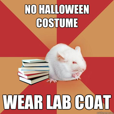 no halloween costume wear lab coat - Science Major Mouse