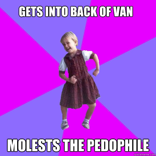 gets into back of van molests the pedophile - Socially awesome kindergartener