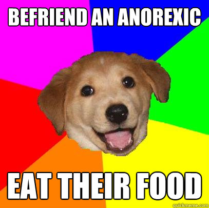 befriend an anorexic eat their food - Advice Dog