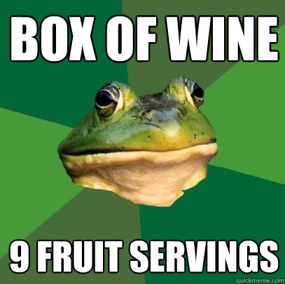 box of wine 9 fruit servings - Foul Bachelor Frog
