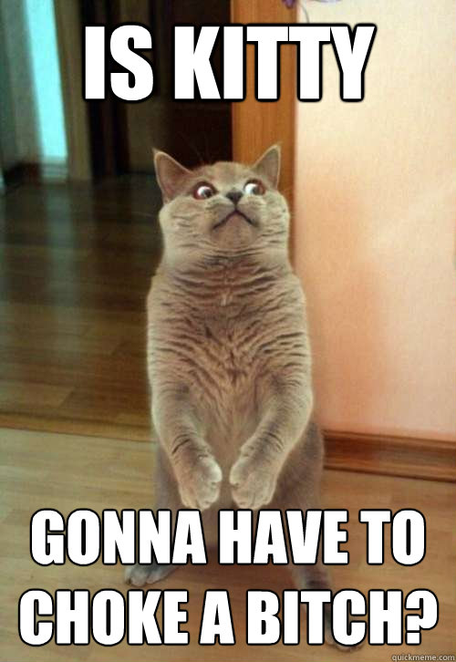 is kitty gonna have to choke a bitch - Horrorcat