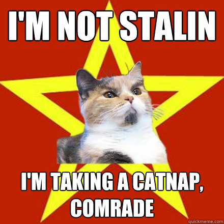 im not stalin im taking a catnap comrade - Lenin Cat