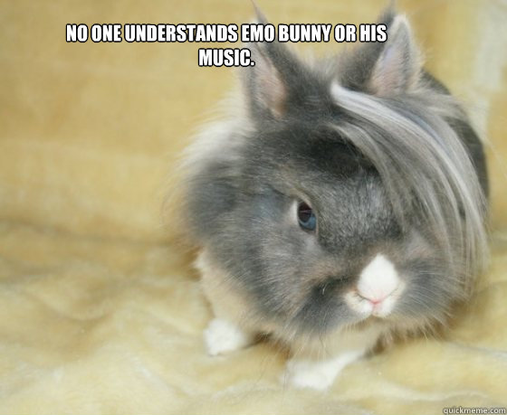no one understands emo bunny or his music - Emo Bunny