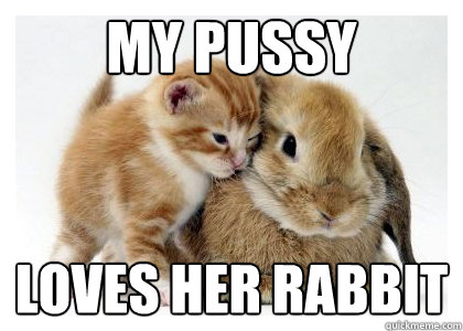 my pussy loves her rabbit -