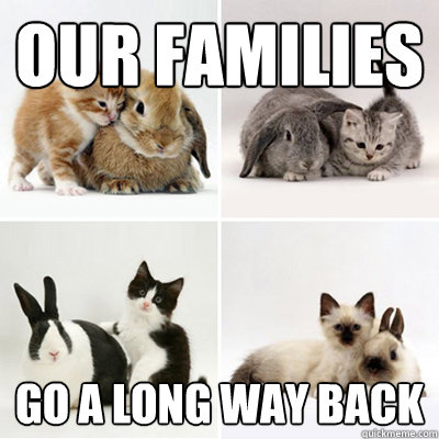 our families go a long way back -
