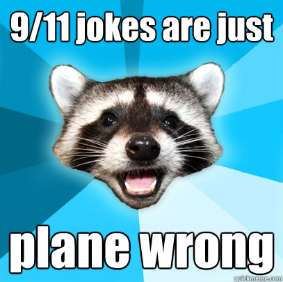 911 jokes are just plane wrong - Lame Pun Coon