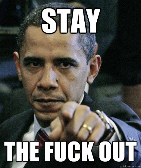 stay the fuck out - Pissed Off Obama