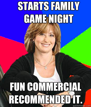 starts family game night fun commercial recommended it - Sheltering Suburban Mom