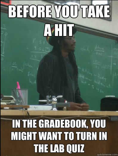 before you take a hit in the gradebook you might want to tu - Rasta Science Teacher