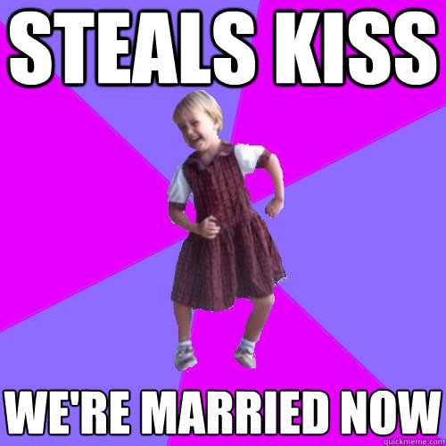 steals kiss were married now - Socially awesome kindergartener