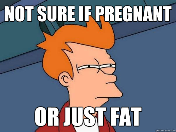 not sure if pregnant or just fat - Futurama Fry