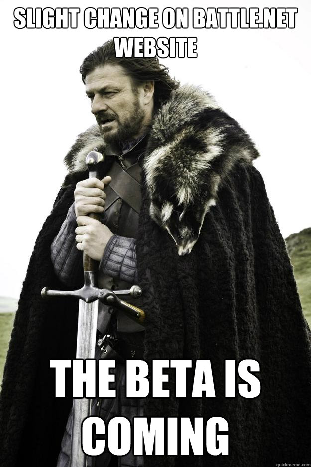 slight change on battlenet website the beta is coming - Winter is coming