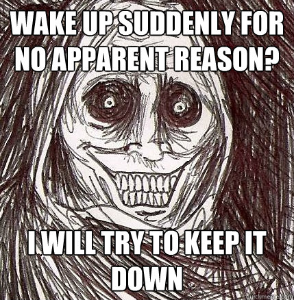 wake up suddenly for no apparent reason i will try to keep - Horrifying Houseguest
