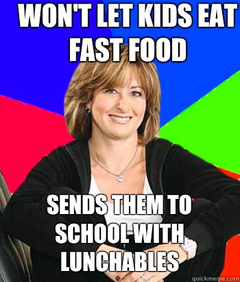 Wont let kids eat fast food Sends them to school with luncha - Sheltering Suburban Mom