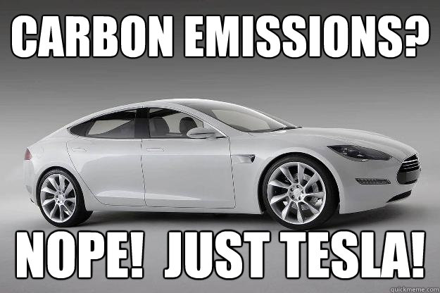 carbon emissions nope just tesla -