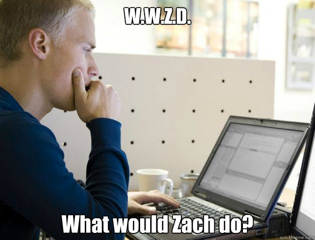 wwzd what would zach do - Programmer