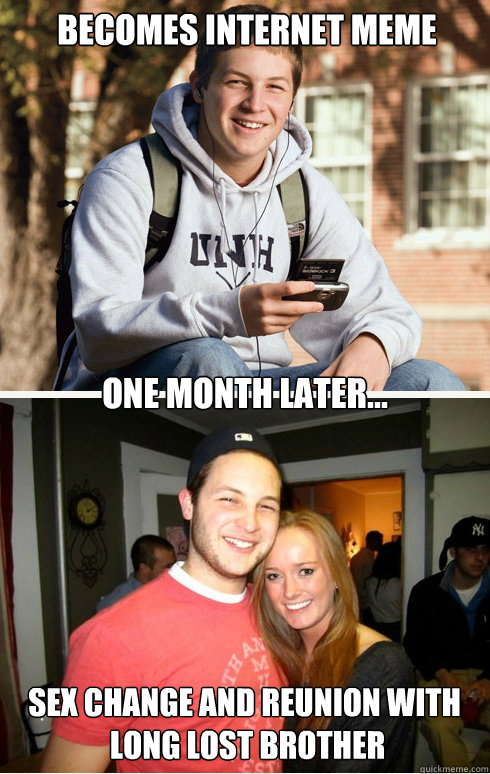becomes internet meme one month later sex change and reun - 1 month later
