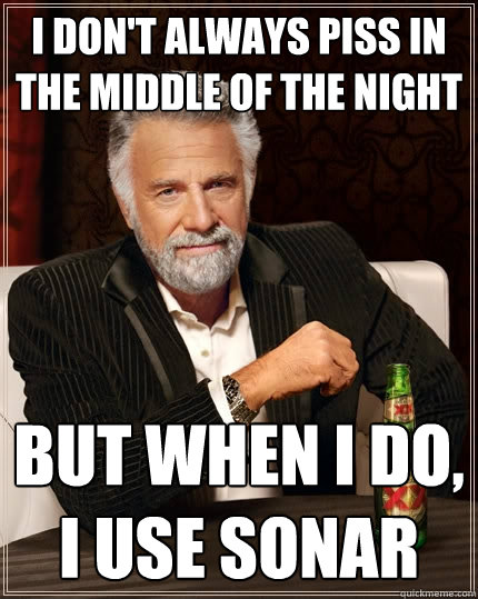 i dont always piss in the middle of the night but when i do - The Most Interesting Man In The World