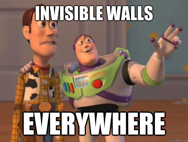 invisible walls everywhere - Toy Story