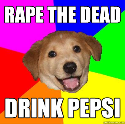 Dog Drinking Pepsi