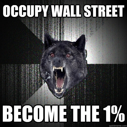 occupy wall street become the 1 - Insanity Wolf