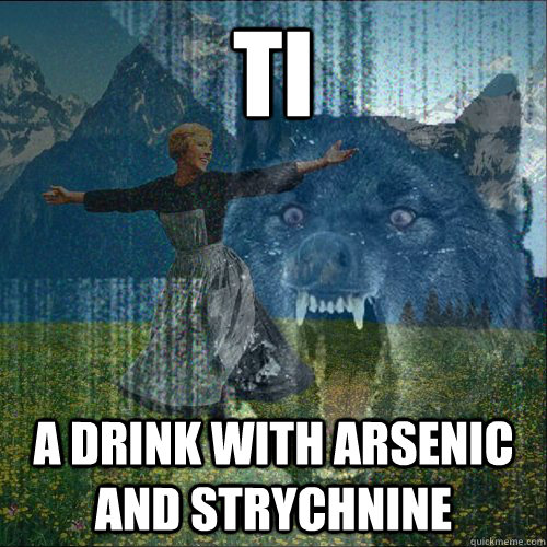 ti a drink with arsenic and strychnine -