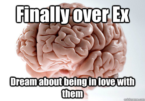 finally over ex dream about being in love with them - Scumbag Brain