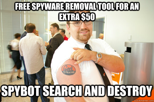free spyware removal tool for an extra 50 spybot search and - GeekSquad Gus