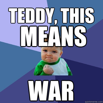 teddy this war means - Success Kid