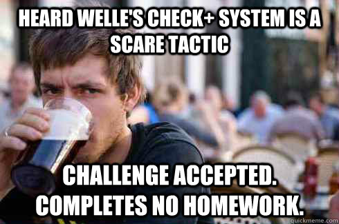 heard welles check system is a scare tactic challenge acce - Lazy College Senior