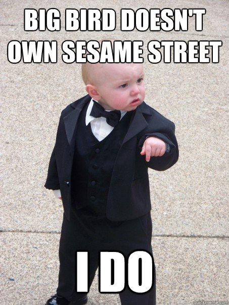 big bird doesnt own sesame street i do - Baby Godfather