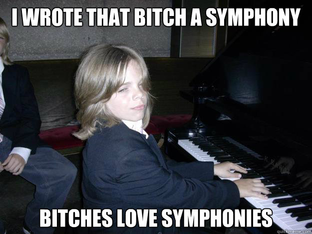i wrote that bitch a symphony bitches love symphonies - Randall Piano Man