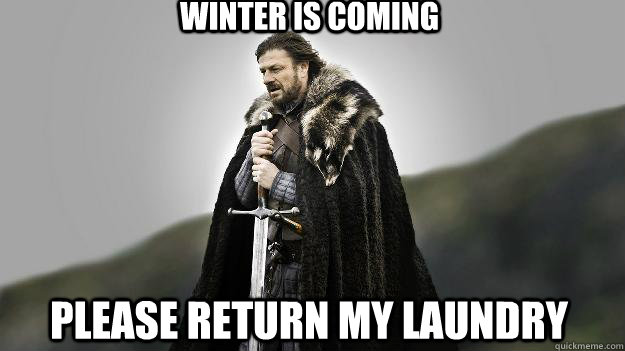 winter is coming please return my laundry - Ned stark winter is coming