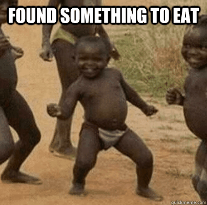 found something to eat -