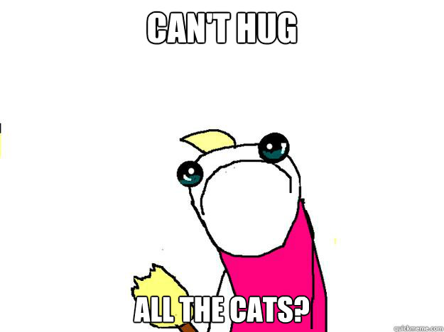 cant hug all the cats - All the things sad