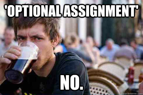 optional assignment no - Lazy College Senior