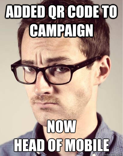 added qr code to campaign now head of mobile - Junior Art Director