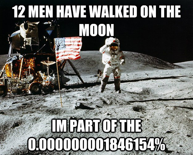 12 men have walked on the moon im part of the 0000000001846 - Unimpressed Astronaut