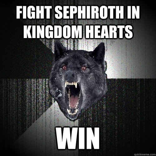 fight sephiroth in kingdom hearts win - Insanity Wolf