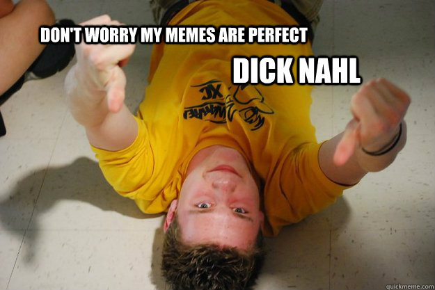 dont worry my memes are perfect dick nahl herp derp