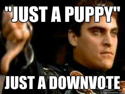 just a puppy just a downvote - Downvoting Roman