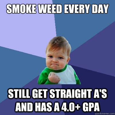 smoke weed every day still get straight as and has a 40 g - Success Kid