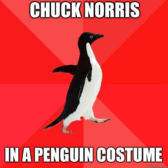 Chuck Norris In a penguin costume - Socially Awesome Penguin