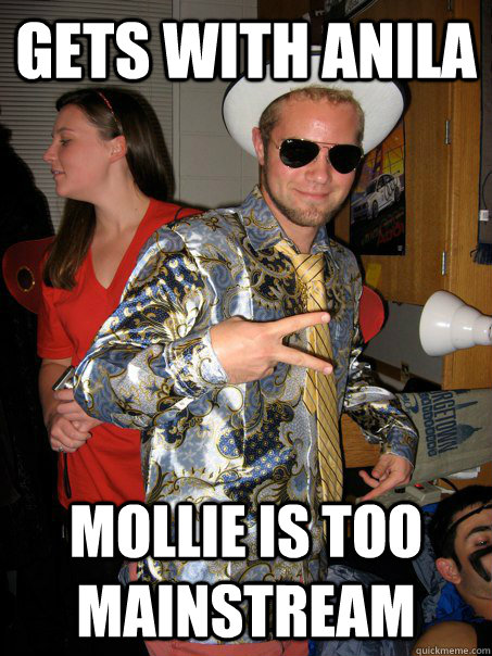 gets with anila mollie is too mainstream - Georgetown Hipster Male