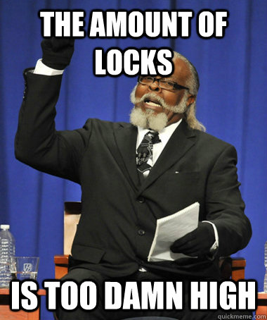 the amount of locks is too damn high - The Rent Is Too Damn High